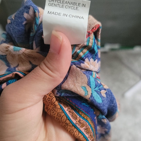 Red Floral Medium Maxi Dress with Ruffle Hem by Ranlege - Picture 7 of 11